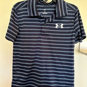 Under Armour Navy Striped Polo Shirt